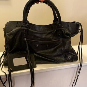 Balenciaga Black Agneau City Bag (Spring 2012)